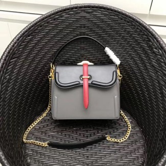 프라다 벨레 가죽 숄더백 1BN004 그레이&블랙