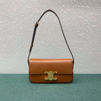 셀린느 트리오페 숄더백 194142 가죽 카멜