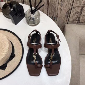 생로랑 샌들 484840 갈색