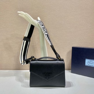 프라다 사피아노 숄더 백 1BD317 블랙