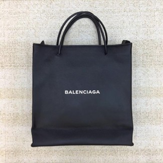 발렌시아가 17F/W 로고 쇼핑백 스몰 토트백 482546 블랙