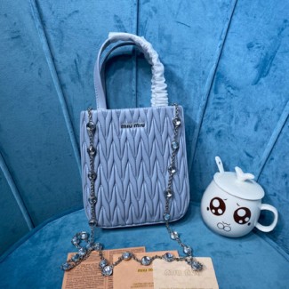 미우미우 마테라쎄 크리스탈 숄더백 5BA220-3