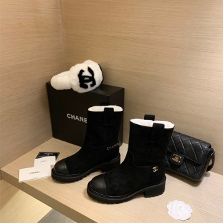 샤넬 신상 부츠 G34283 스웨이드 블랙