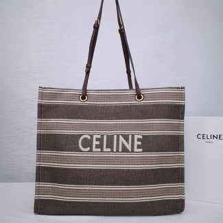 셀린느 스트라이프 자카드 카바스 스퀘어 토트백 192172