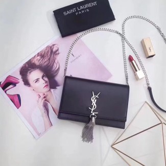 입생로랑 신상 테슬 체인 크로스백 452159 블랙 은장