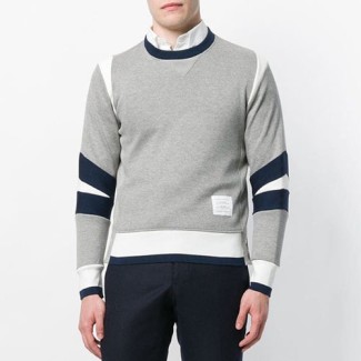 톰브라운 남여공용 신상 맨투맨 TB8677 그레이