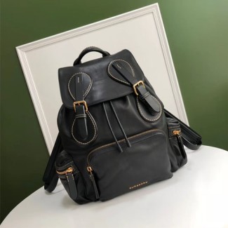 버버리 남여공용 신상 가죽 백팩 40648591 블랙