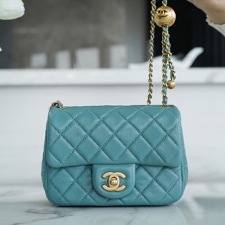  샤넬 골드볼 쁘띠삭 AS1786 청록